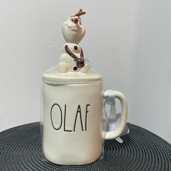 Rae Dunn Olaf Mug with Topper NWT - Picture 5 of 6